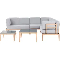 Beliani Rima III Loungeset grau/braun