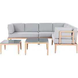 Beliani Rima III Loungeset grau/braun