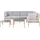 Beliani Rima III Loungeset grau/braun