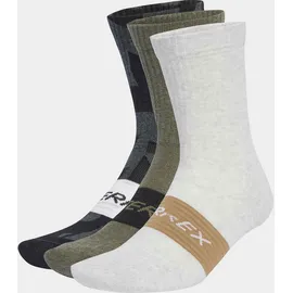 adidas Wandersocken TRX MT SCK 3er Pack Schwarz/Oliv/Weiß 40-42