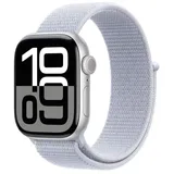 Apple Watch Series 10 GPS 42 mm Aluminiumgehäuse silber Sport Loop blaue Wolke