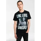 LOGOSHIRT T-Shirt LOGOSHIRT "Spock – Star Trek – Live Long & Prosper", Jungen, Gr. XS, schwarz, 100% Baumwolle, bedruckt, normal, Rundhals, Shirts T-Shirt, mit coolem Frontprint