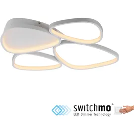 Schöner Wohnen Pebbles 1x LED-Board 35,5W rund oval weiß