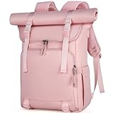 NEWHEY Rolltop Rucksack Damen Reiserucksack Laptop Rucksack 17.3 Zoll Wasserdichter Groß 23L-32L Schulrucksack Daypacks Arbeit Lässiger Rucksäcke