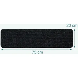 Relaxdays Stufenmatte 75 x 20 cm Schwarz