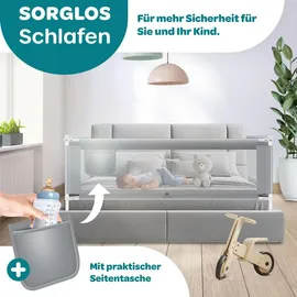 Kesser Bettschutzgitter Reise 72-96 cm Silber