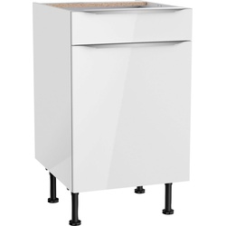 Unterschrank OPTIFIT „Aken“ Schränke Gr. B/H/T: 50 cm x 87 cm x 58,4 cm, weiß (weiß hochglanz, weiß) Küchenunterschrank Unterschränke