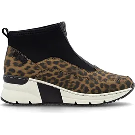 Rieker N6352-90 Schlupfstiefel Textil & Synthetik Damen in braun-Kombi - Gr. 40