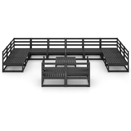 vidaXL 13-tlg. Garten-Lounge-Set Massivholz Kiefer
