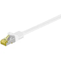 goobay RJ45 Patchkabel CAT 6A S/FTP (PiMF), 500 MHz mit CAT 7 Rohkabel, weiß