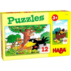 Haba Puzzle Puzzles Obstgarten. 2 x 12 Teile, 12 Puzzleteile