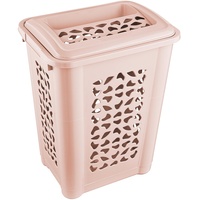 keeeper Wäschebox mit Einwurfschlitz und aufklappbarem Deckel, Luftdurchlässig, 60 l, Per, Nordic Pink