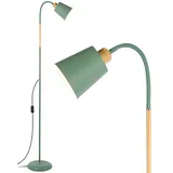 ANTENLICHT VILI Stehlampe | Höhenverstellbare Stehleuchte mit Schwanenhals & E27 Fassung, 159cm Leselampe für Wohnzimmer Schlafzimmer Arbeitszimmer, Modern in Salbeigrün (ohne Leuchtmittel)