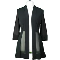 HERMANN LANGE Collection Longblazer »Liliana«, aus Jersey und Chiffon Gr. 42, schwarz, Blazer,