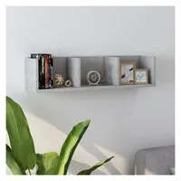 vidaXL CD-Wandregal 75 x 18 x 18 cm Grau