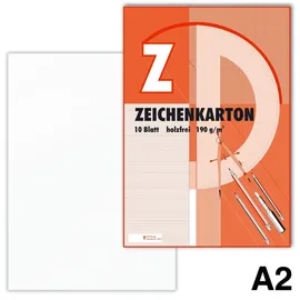 kompatible Ware Zeichenkarton DIN A2 10 Blatt