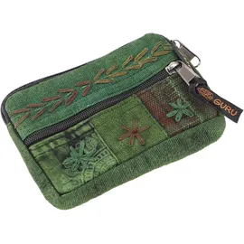 Guru Shop Ethno Patchwork Portemonnaie unisex grün