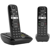 Gigaset Gigaset AS690A Duo - 2 Schnurlose Telefone mit Anrufbeantworter Schnurloses DECT-Telefon (Mobilteile: 2, mit Anrufbeantworter & Freisprechen & Eco Dect)