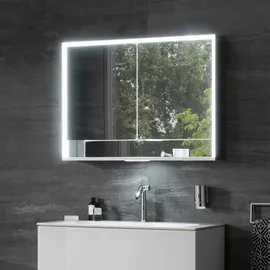 Keuco Royal Lumos 105 cm silber eloxiert offenes Fach Aufputzmontage