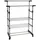 Estexo Kleiderständer 80-150x43x90-160 cm schwarz/silber
