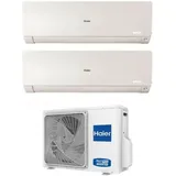 Haier - dual split inverter klimagerät serie flexis plus white 7+12 mit 2u50s2sm1fa r-32 wi-fi integrated farbe weiß 7000+12000