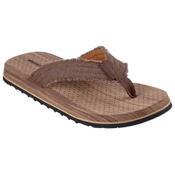 Zehentrenner »TANTRIC-FRITZ«, Sommerschuh, Schlappen, Poolslides, Badeschuh, mit weichem Zehensteg, Gr. 44, braun, , 49154741-44