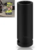 Raxfekro 17mm nuss 1/2 zoll Vielzahn schlagschrauber | 12 Kant | 12,5 mm (1/2') | CR-MO Zum einfachen Entfernen von Achsmuttern