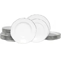 CreaTable CreaTable, Maria Theresia, Tellerset 18-tlg", weiß, platinfarben, 18