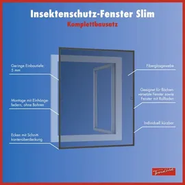Trendline Fliegenschutz-Fenster SLIM 120 x 150 cm Anthrazit
