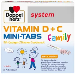 Doppelherz system VITAMIN D + C MINI-TABS family 20 St