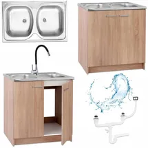 stamar Spülenschrank Eiche Sonoma 80 x 0 x 0 cm Braun