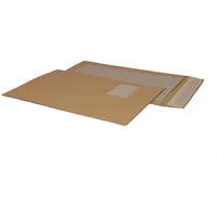 Posthorn Papprückwandtasche C4 (100 Stück), haftklebende Versandtasche mit Papprückwand
