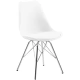 Carryhome Stuhl, Weiß, Kunststoff, Rundrohr, 48.5x85.5x54 cm, Reach, Typenauswahl, Esszimmer, Stühle, Esszimmerstühle, Vierfußstühle