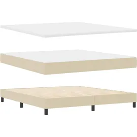 vidaXL Boxspringbett 180 x 200 cm Creme