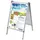 Franken Kundenstopper Outdoor PRO silber DIN A1 2 Fächer