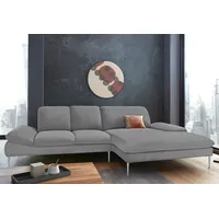 W.Schillig Ecksofa »enjoy&MORE«, mit Sitztiefenverstellung, Füße silber matt, Breite 310 cm grau