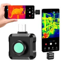 Vevor Wärmebildkamera für Android, 320x240 Super IR 160x120 IR-Auflösung Thermobildkamera für Smartphone Tablet mit USB-C Anschluss, 25Hz Infrarotkamera mit 15 Farbpaletten für -20°C-550°C Inspektion