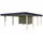 SKANHOLZ Carport Wendland 6,30 x 8,79 m schwarz unbehandelt mit Abstellraum