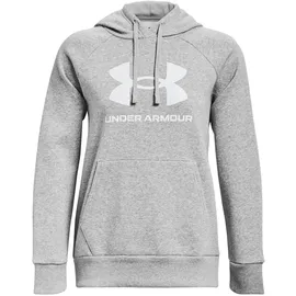 Under Armour Rival Fleece Big Logo Hoodie Grau/Weiß XL