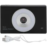 Kinder-Digitalkamera mit Fülllicht, 4K HD Retro CCD, 8-facher Zoom für Studenten, Teenager, Jungen, Mädchen, Senioren, 4K-Digitalkamera, Kinder-Digitalkamera (Schwarz)