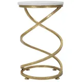Natur24 Mauro Ferretti Beistelltisch Spirale Marmor Ø 27,5x47,5 cm gold