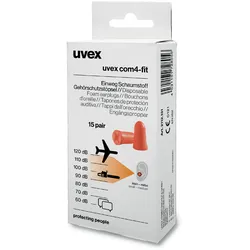 UVEX Arbeitsschutz 2112131, Wiederverwendbarer Ohrstöpsel, im Ohr, Orange, Kabel