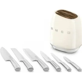 Smeg KBSF02CR Messerblock 6-tlg. Beige