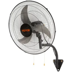 VEVOR Wandventilator, 49 cm oszillierender Wandventilator, 4650 CFM, 3 Geschwindigkeiten, gewerblicher oder privater Ventilator zur Kühlung von Lager, Gewächshaus, Werkstatt, Terrasse, Keller, Schwarz