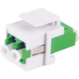 ShiverPeaks -BASIC-S--LWL-Keystone Verbinder, LC-LC, Duplex, grün,