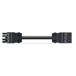 Wago 771-9394/066-101 konfektionierte Verbindungsleitung, Cca, Buchse Stecker, schwarz 7719394066101