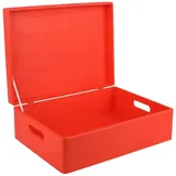 Creative Deco Holzkiste 40 x 30 x 14 cm 1-tlg. rot