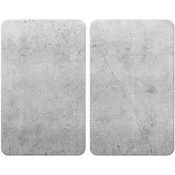 WENKO Glasabdeckplatten Universal Mod. Beton, 2er-Set