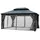 Jet-Line Gartenpavillon 3 x 3,65 m Grau