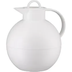 Kugel Thermosflasche weiß mit weißem Griff